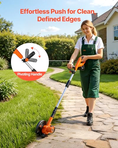 VEVOR Lawn Edger 8.8-in Blade, 20V Battery Powered Cordless Edger Lawn Tool - size: 8.8 inches