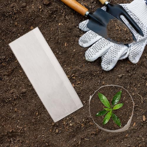 100PCS White Plant Nursery Bags Large, 7.8x10 inches Non-Woven Fabric Seedling Grow Bag, Seed Starting Pots Pouches for Planting Seedling Cutting Clones - color: White, size: 7.8"x10"/Pack of 100