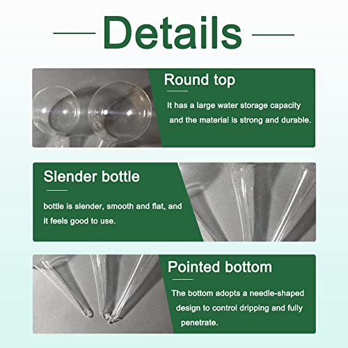 8 Pcs Clear Plant Watering Globes,Plastic Self-Watering Bulbs,Automatic Watering Globes,Garden Water Device for Plant Indoor Outdoor - size: Clear-8 Small
