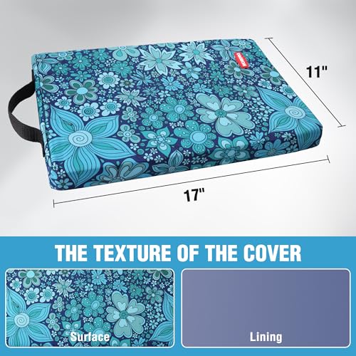 WORKPRO 17" Kneeling Pad with Removable Cover, Soft NBR Foam Cushioning - color: Blue