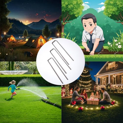Galvanized Lawn Landscape Garden Staples 6 Inches 50 Pcs Sets
