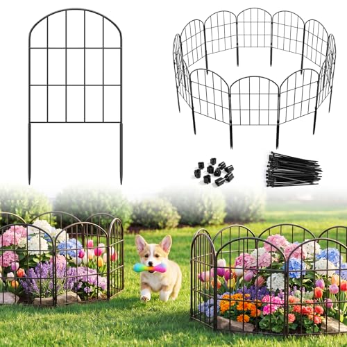 19 Pack Decorative Garden Fence Panels - 24in (H) x 20.58ft (L) Animal Barrier Fence No Dig Fencing Rustproof Metal Wire Edging Panel Border Apply to Dog Fencing for Yard Outdoor Decor Flower Beds - size: 20.58 ft (L) x 24 in (H)