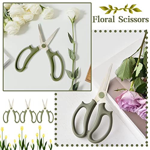 3Pcs Garden Flower Scissor,Floral Scissors Pruning Shears,Stainless Steel Flowers Scissors with Comfortable Grip Handles,Premium Garden Clippers for Flower Arrangement,Gardening Tool - style: Green