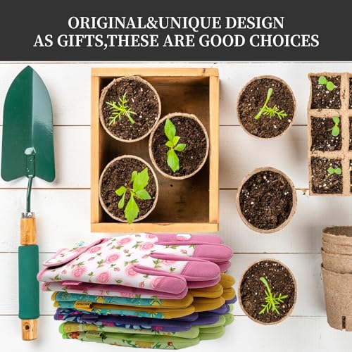 Cute Pattern Gardening Gloves,Thornproof Garden Glove,Gardener Gift - color: 1 Pair Per Pack-chartreuse Palm, size: Medium