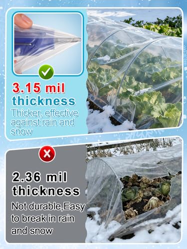 Alphatool 10 x 20 ft Greenhouse Cover Plastic Sheeting for Outdoor Plants - size: 10 x20 ft