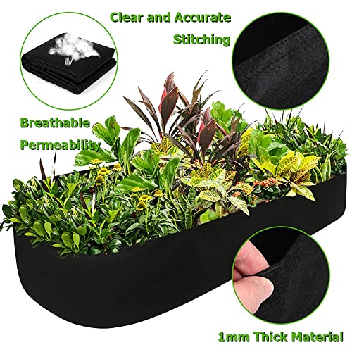 Fabric Raised Garden Bed, Garden Grow Bag for Vegetables, 2 x 8 ft - size: 8×2×1ft