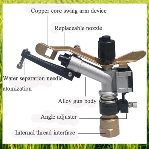 1" Agriculture Farm Irrigation Sprinkler Watering Spray 360° Rotary