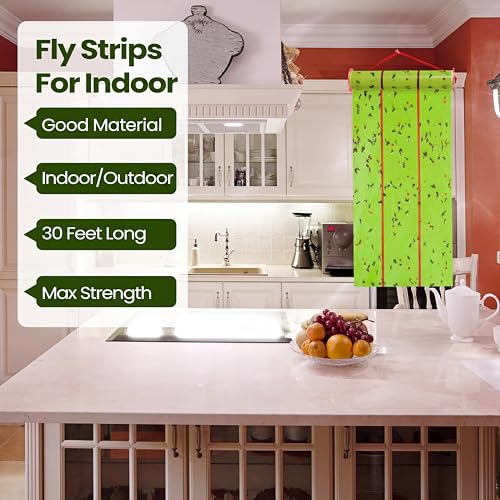 Qualirey 1 Pcs Giant Flypaper Fly Traps, 295ft Sticky Yellow