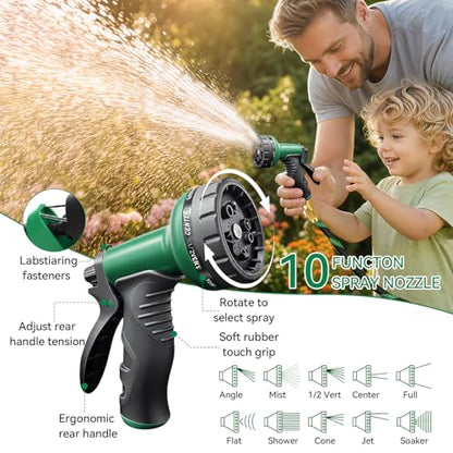 Garden Hose 50 ft, Non-Expandable Kink-Free, Heavy Duty Water Hose - color: Gray