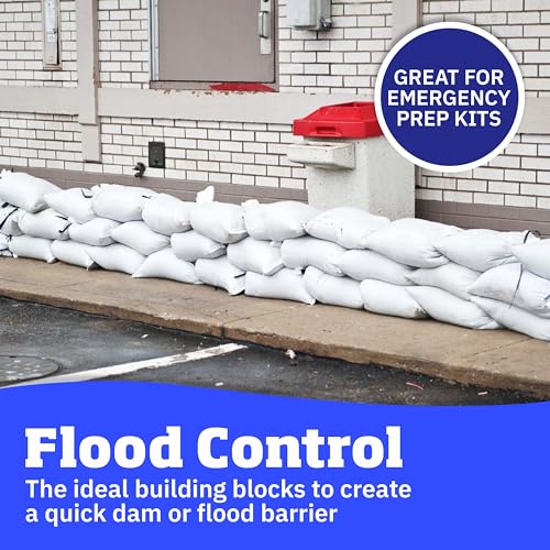 DURASACK Heavy Duty Sandbags with Ties, 14x26, Empty, White, 6000 Count - color: White, size: 6,000 Sandbags
