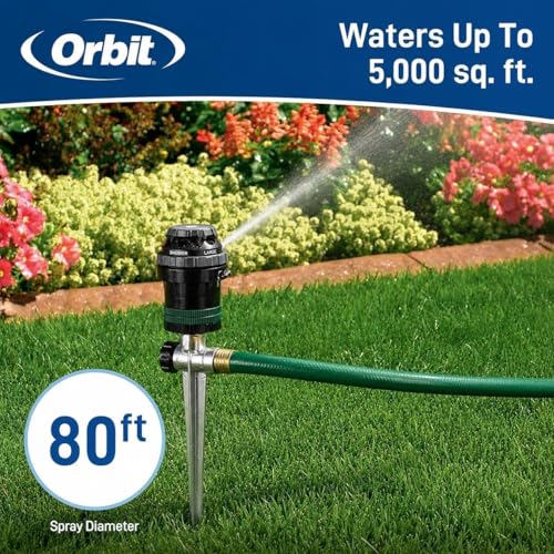 6-Pack Orbit 58573N H2O-Six Gear-Drive Sprinkler on Metal T-Spike (6)