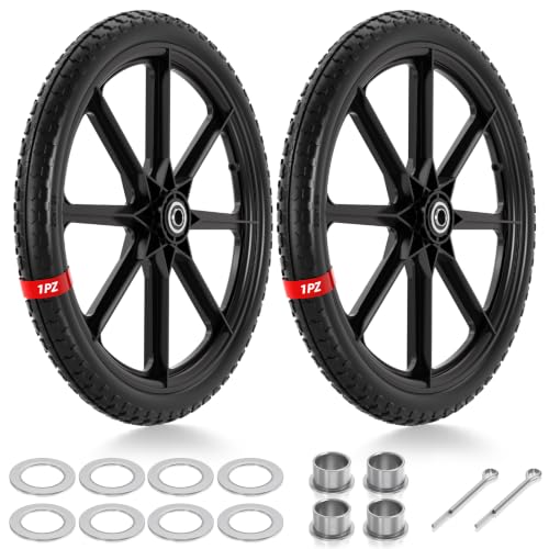 1PZ 20" Flat Free Wheelbarrow Wheels Tires, Rubbermaid Garden Cart & Wagon