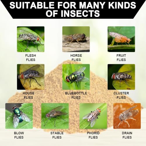 Fly Bait Attractant Trap Refill Packets 15x30g for Reusable Traps Outdoors - size: 15 pack