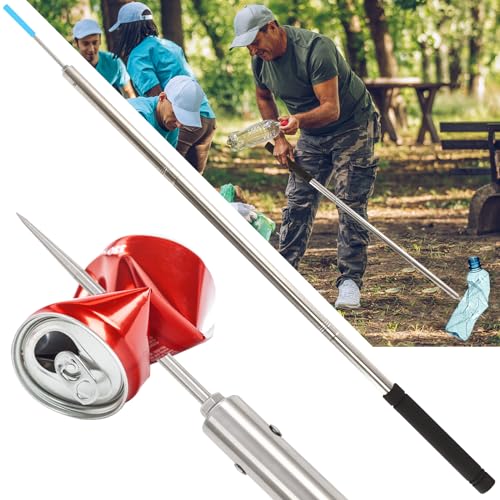 Trash Pickup Tool,48Inch Trash Picker Upper Grabber High-Duty Stainless Steels Tip Lightweight & Reinforcement Garbage Debris Nabber Litter Picker Grabber Durability Reacher Yard Stick - size: 51 Inch