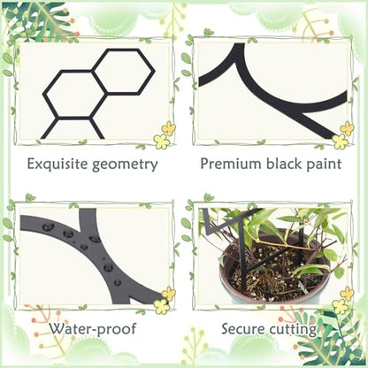 4 Pcs Plant Trellis Indoor Black Small Trellis for Potted Plants - style: Style 1