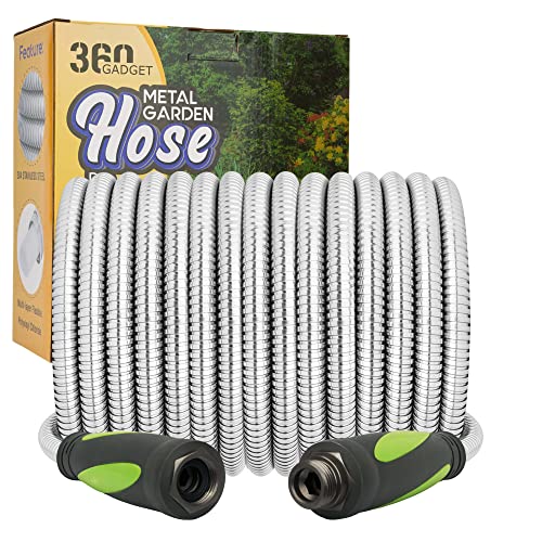 Garden Hose - Water Hose 75 FT with Swivel Handle, Flexible, Heavy Duty, No Kink, Lightweight Metal Hose for Outdoor, Yard, 304 Stainless Steel - size: 75 FT, style: Hose