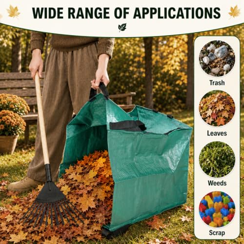 2Pack 48-Gallon Reusable Yard Waste Bags,Leaf Collector Bags with Handles