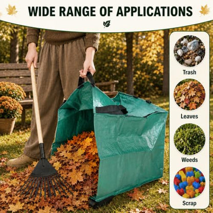 2Pack 48-Gallon Reusable Yard Waste Bags,Leaf Collector Bags with Handles