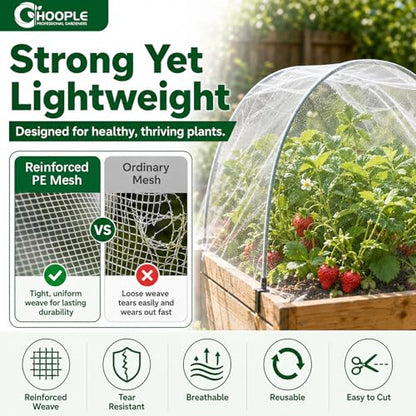 10 ft x 33 ft Garden Netting Pest Barrier, Ultra-Fine Garden Mesh Netting for Garden Protection, Plant Covers Bird Netting for Vegetables, Raised Beds, Blueberry Bushes and Fruit Plants - size: 10 ft x 33 ft