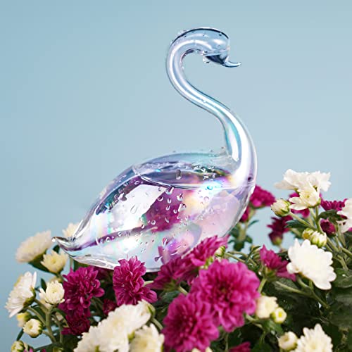 NiHome Glass Plant Self Watering Bulbs 3-Pack Iridescent Pearl - color: Animal Rainbow Colored (3 pack)
