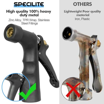 SPECILITE 3/4" Hot/Cold Garden Water Hose 75 ft, -50℉-158℉, Black - size: 3/4in x 75ft
