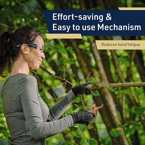 Kings County Tools Ratchet Anvil Pruning Shears for Gardening, 5” - style: Ratcheting Hand Pruner