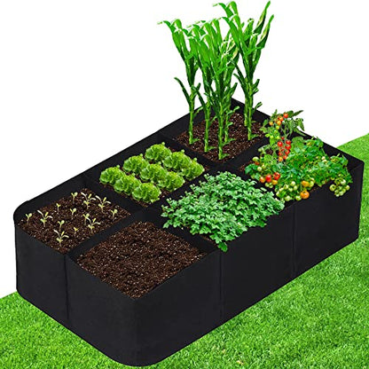 CJGQ Fabric Raised Garden Bed 4x2x1ft Garden Grow Bed Bags for Growing Herbs, Flowers and Vegetables 55 Gallon - size: 4ft*2ft*1ft-1 Pack