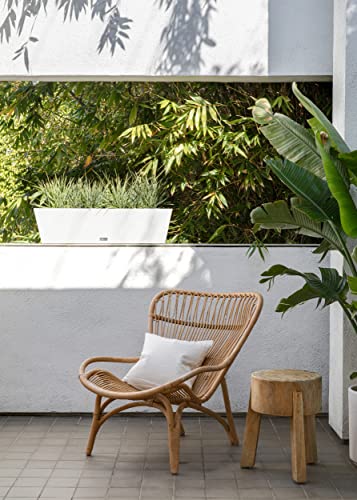 Veradek Pure Series Window Box Planter - Tapered Outdoor Planter - color: White, size: 36 inch
