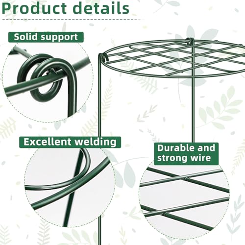6 Pack 12 x 16 Inch Peony Cages and Supports for Outdoor Plants - size: 6pack/12 X 16 inch