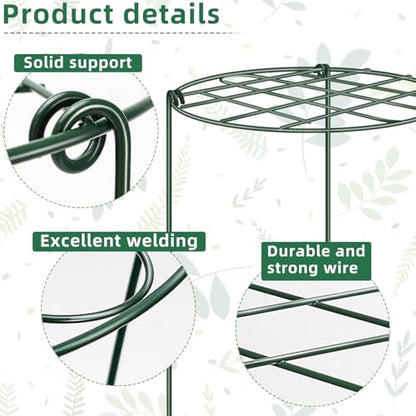 6 Pack 12 x 16 Inch Peony Cages and Supports for Outdoor Plants - size: 6pack/12 X 16 inch