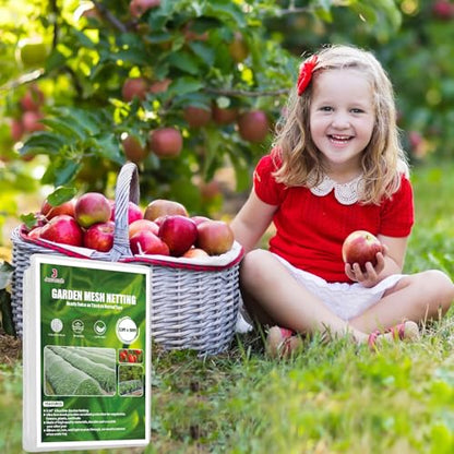 Jevrench 13 x 50 ft Garden Netting Row Cover, Ultra Fine Mesh for Plants - size: 13ft x 50ft