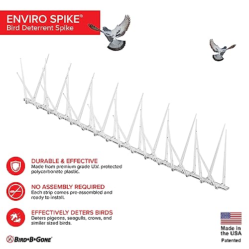 Bird B Gone EnviroSpike Plastic Bird Spikes, 24ft, Clear - size: 24 Feet Long