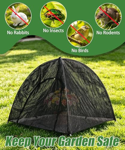 2-Pack Black Pop Up Plant Shade Tent, 22x22x23 Inch 80% Sun Shade Cover - color: Black, size: 22 x 22 x 23 Inch