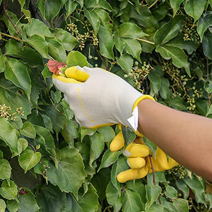 HANDLANDY 2/3/6 Pairs Womens Gardening Gloves, Garden Gloves for Women - color: Blue & Yellow & Violet (6 Pairs), size: Small