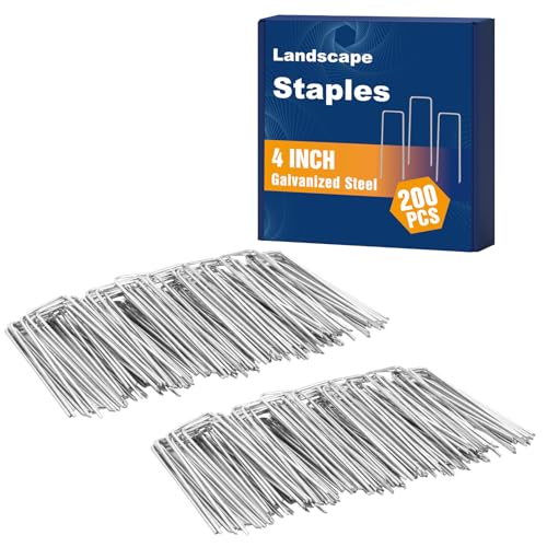 Whonline 200 Pack Landscape Staples 4 Inch, 12 Gauge Garden Staples - color: 4 Inch-200 Pcs