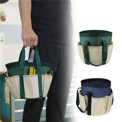 Multifunction Garden Tools Bucket Bag with Pockets Bucket Tool Organizer Gardening Organizer Tote Garden Harvest Bucket Bag Vegetables Picking Bag (Green) - color: Green