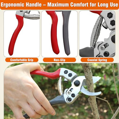 Gardzen 8" Bypass Prunning Shear Garden Scissors