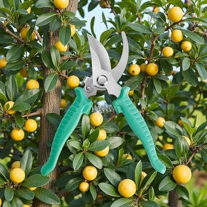 Pruning Shears 3MM, Garden Shears 7.5" Professional Stainless Steel Pruning Shears for Gardening, Sharp Handheld Heavy Duty Garden Hedge Clippers/Scissors Pruners Tools