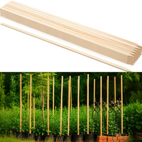 Colingmill 20 Pieces Wooden Garden Stakes 6 ft Grade and Survey Stakes Wooden Garden and Sign Posts for Plant Support Silt Fence Yard Farm Survey Boundaries Baselines - size: 72 Inch