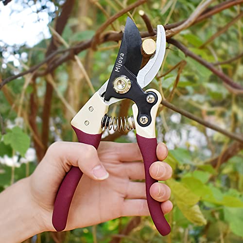 Professional Pruning Shears, Heavy Duty Garden Scissors & Flower Trimmers - color: Purple