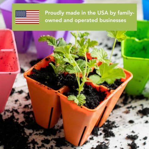 Bootstrap Farmer Reusable 4-Cell Black Large Seed Starting Tray Inserts for Germination, Propagation, and Plant Starts 40-Pack - color: Black, size: 40-pack