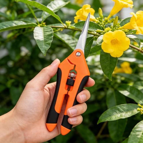 4PCS Garden Pruning Shears Set, 2 Bent Pruning Shears + 1 Straight Multi-Functional Scissors + 1 Pointed Precision Shears, Gardening Tools for Branches, Vines & Shrubs - color: Color3