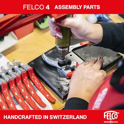 Felco F4 Pruning Shears – 9.25" Swiss-Made Garden Clippers for Pruning | Hand Pruners for Gardening | Garden Tool Cutter with Precision Bypass Blade, Aluminum Body, Replaceable Parts, Nut/Bolt Model - size: F4 Large Basic