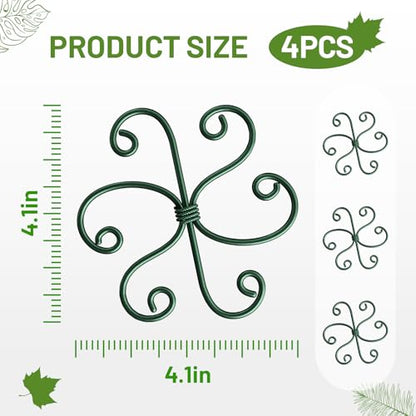 4PCS Iron Monstera Support, Uniquely Designed Plant Support Stakes for Indoor Plants, Stable Plant Stakes and Supports, Turtle Shell Bamboo Clamp Set for Thriving Growth