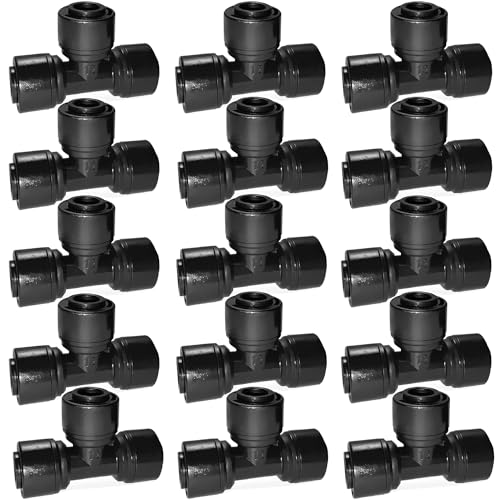 15Pack Quick Connect 1/4" Drip Irrigation Tee Connectors - size: 15PCS irrigation accessories