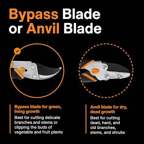 Fiskars Floral Bypass Pruning Shears, Garden Clippers for Deadheading - style: Floral Pruner