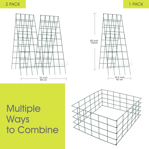 RIFNY Cucumber Trellis for Raised Bed, Garden Trellis 16.5 x 60 Inch, Green - color: Green, size: 16.5 x 60 Inch