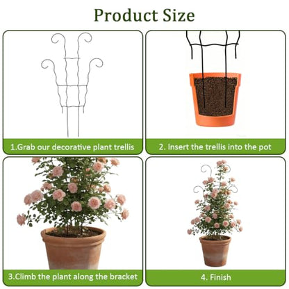 Small Trellis for Potted Plants,Trellis for Climbing Plants Outdoor - size: 17.5inch