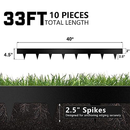 WORTH Garden 33 ft. Metal Landscape Edging, Lawn Edging for Landscaping - color: Powder-Coated Black