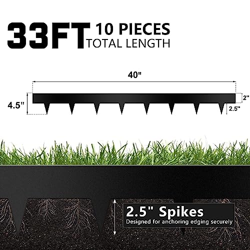 WORTH Garden 33 ft. Metal Landscape Edging, Lawn Edging for Landscaping - color: Powder-Coated Black